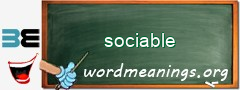 WordMeaning blackboard for sociable